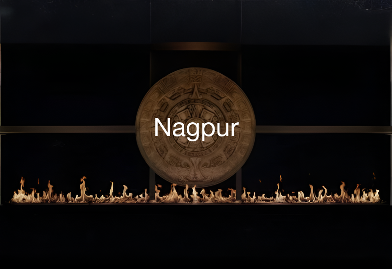 Luxury indoor and outdoor fireplaces in Nagpur by Spacio including water vapour, LED, bioethanol and gas fireplaces