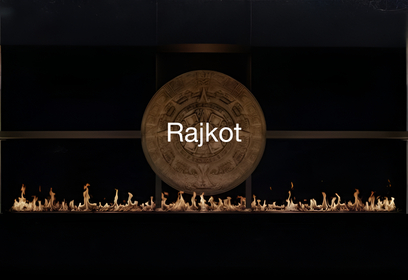 Luxury indoor and outdoor fireplaces in Rajkot by Spacio including water vapour, LED, bioethanol and gas fireplaces