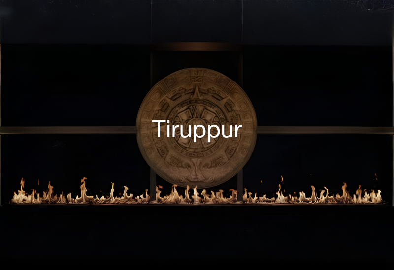 Luxury indoor and outdoor fireplaces in Tirupper by Spacio including water vapour, LED, bioethanol and gas fireplaces