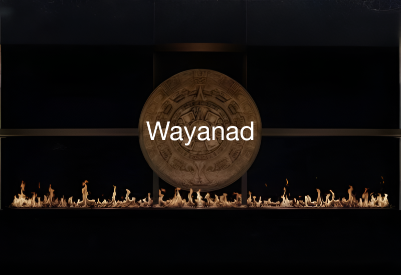 Luxury indoor and outdoor fireplaces in Wayanad by Spacio including water vapour, LED, bioethanol and gas fireplaces
