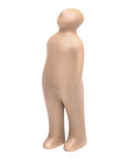 A Gardeco Ceramic Sculpture Visitor Plus Beige Cor46 of a Plus Size man standing on a white background with Beige finish.