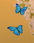Close Look of Goebel Blue Butterflies Wall Art available at Spacio India for Luxury Homes collection of Decor Accessories