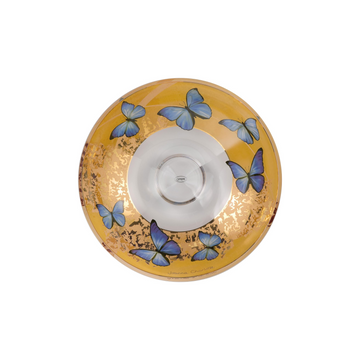 Goebel Joanna Charlotte Bowl Blue Butterflies on a white background on a white back ground available at Spacio India for luxury homes of tableware collection