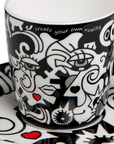 Close look of Goebel Two Cup & Saucer set by Billy The Artist available at Spacio India Collection of Tableware for Luxury Homes