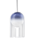 The Italamp Muna pendant light with a blue rim creates stylish and elegant lighting.