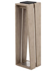 A LJ Solar Lantern SKAAL Tink121 Large 500L Duratek floor lamp with a black base, adding organic charm to any space.