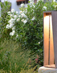 The LJ Solar Lantern SKAAL Tink120 Small 500L Duratek, inspired by Scandinavian modernism, adds a touch of elegance to any outdoor oasis.