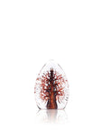 Maleras Crystal Miniature Yggdrasil Red Sculpture on a white back ground for modern interior available at Spacio India from Sculpture and Art Objects Collection.