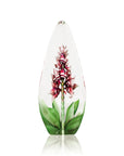 Maleras Crystal Sculpture Orchid Red on a white background, available at Spacio India from the Sculptures and Art Objects Collection