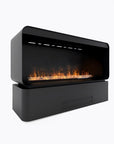 Modern artificial water vapour fireplace with fireplace insert on a white background available at Spacio retail stores in India.