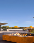 Galio Corten Outdoor Gas Fireplace by Planika | Spacio