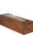 Galio Corten Outdoor Gas Fireplace by Planika | Spacio
