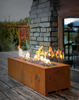 Galio Corten Outdoor Gas Fireplace by Planika | Spacio