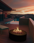 Galio Star Black Outdoor Gas Fireplace by Planika | Spacio