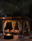 Galio Star Black Outdoor Gas Fireplace by Planika | Spacio