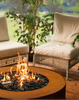 Galio Star Corten Outdoor Gas Fireplace by Planika | Spacio