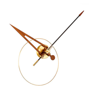 An original design Clock Nomon Cris Gold with tip Walnut CRND00NN, inspired by the Cris G clock and Nomon.