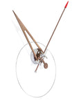 A minimalist Nomon wall clock with a modernist arrow in the middle.