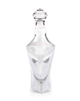 Maleras Crystal Lucifer Clear Decanter from Masque collection on a white back ground for modern interiors available at Spacio India from Bar Accessories Collection.