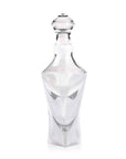 Maleras Crystal Lucifer Clear Decanter from Masque collection on a white back ground for modern interiors available at Spacio India from Bar Accessories Collection.