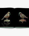 A bird jewel. Beyond Extravagance coffee table book by Assouline, featuring the Al Thani Collection of Indian royal jewels and artefacts, spanning 400 years of history.