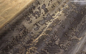 A limited edition close up of a LCD Metal Fabric 20CUI Rain from the Warm & Gold series by LCD Textiles.