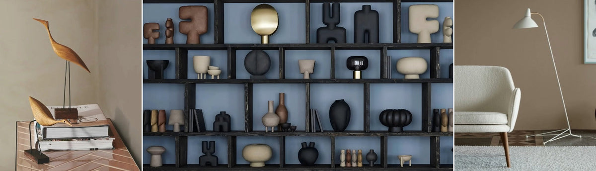 Collage of Nordic & Scandinavian furniture, decor and lighitng