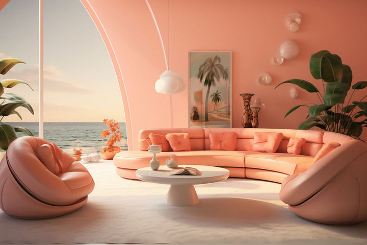 Spacio's Principal Interior Stylist & Creative Director reviews the collection in Pantone Color of the Year 2024 - Peach Fuzz, available with Spacio India