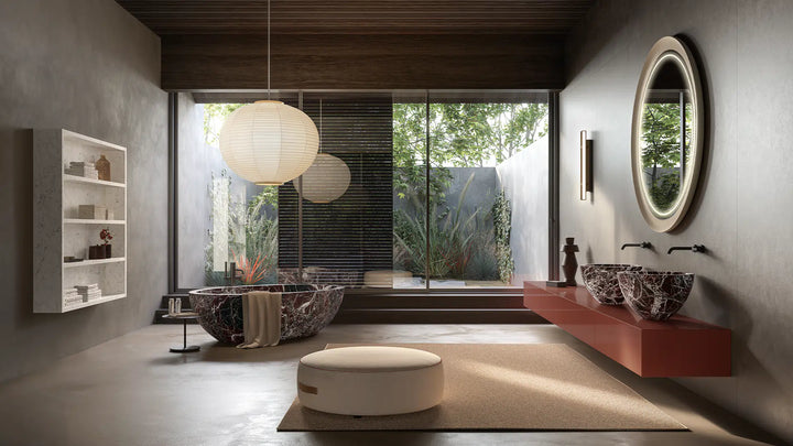 How to Style a Luxury Bathroom with Wall Coverings, Lighting & Accessories