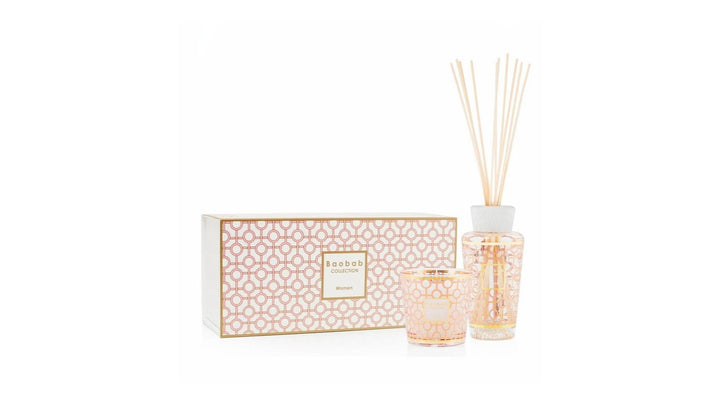 Luxury scented candle and diffuser gift set from Baobab Collection Belgium featuring My First Baobab Women edition, now available at Spacio India