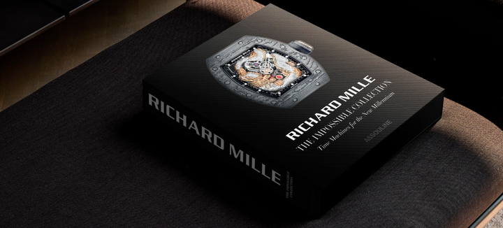 Assouline Richard Mille The Impossible Collection book displayed on sofa