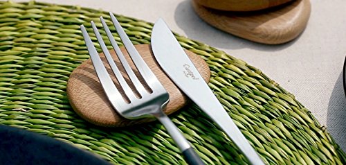 Premium Cutlery Luxury Tableware styled on a green dining mat by Manjri Kanodia at Spacio retail store in India