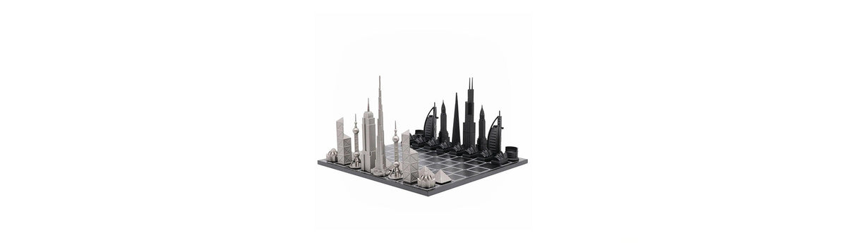 Skyline Chess Set World Icon – Luxury Meets Architecture