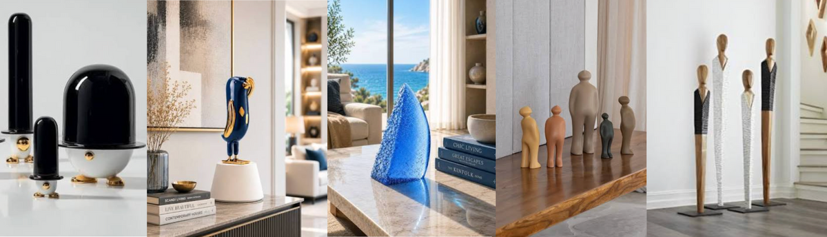 Luxury sculptures and art objects in Murano glass, crystal, ceramic and mixed materials for refined interiors