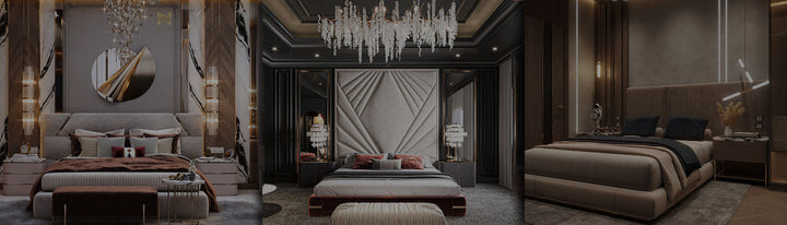 Spacio offers Luxury Bedroom interiors inspirations for luxury modern home decor with exclusive accessories, furniture and decorative lighting.
