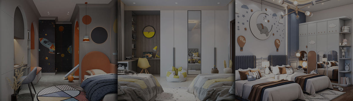 Spacio offers luxury children room interiors inspirations for modern home decor with exclusive artifacts, furniture and decorative lighting.