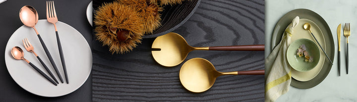 Luxury Cutlery accessories from the Best International Brands for modern dining interior decor available at Spacio from Tableware Collection.