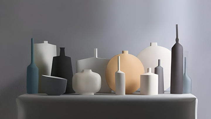 Kose Milano objects & vases in ceramic and wood. Available at Spacio retail stores in India. 