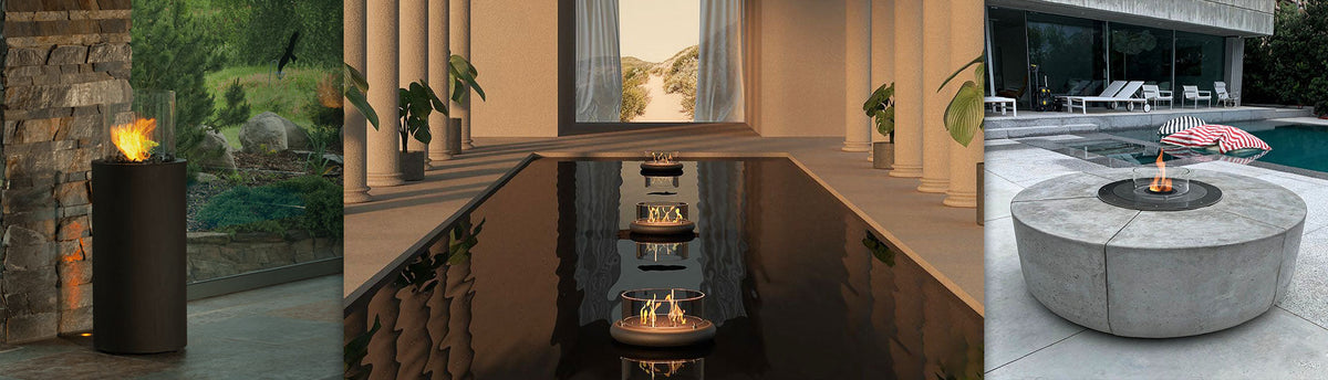Luxury Outdoor Bioethanol Fireplaces from the best European Brands for modern home exteriors available at Spacio India from Fireplace Collection.
