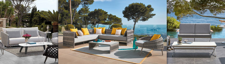 Luxury Sofa Seating from the best European Brands for modern home exteriors available at Spacio India from Outdoor Furniture Collection.
