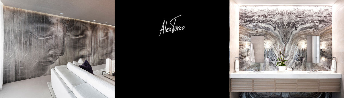 Alex Turco offers luxury aluminum art panels for walls decor in modern interiors available at Spacio India.