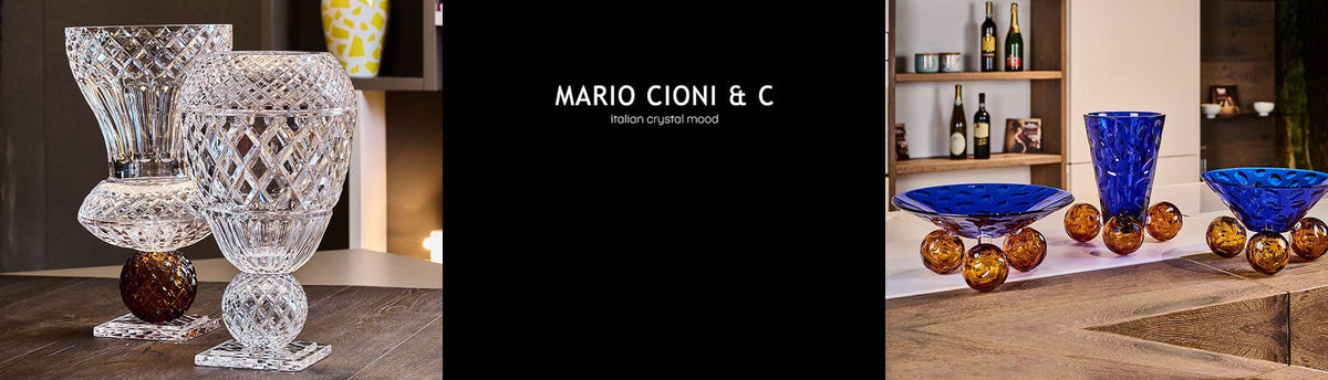 Mario Cioni from Italy is well known brand for its luxury Crystal Art Glassware and home decor accessories collection available at Spacio India from Decor Accessories and Tableware Collection.