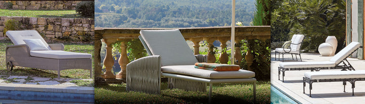 Luxury Sun Loungers from the best European Brands for modern home exteriors available at Spacio India from Outdoor Furniture Collection.