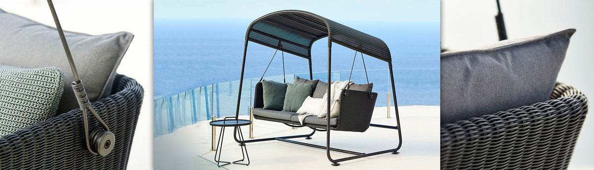 Luxury Swings from the best European Brands for modern home exteriors available at Spacio India from Outdoor Furniture Collection.