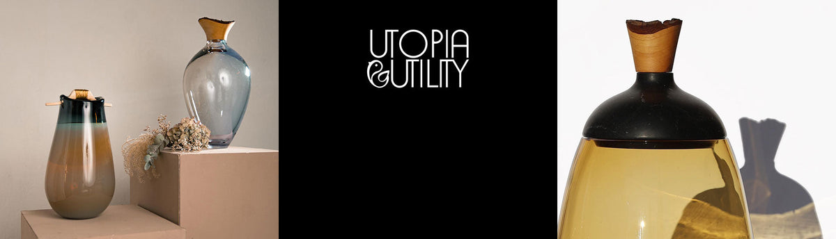Utopia & Utility offers wide range of vases made of wood and glass, suitable for Contemporary interiors available at Spacio India.