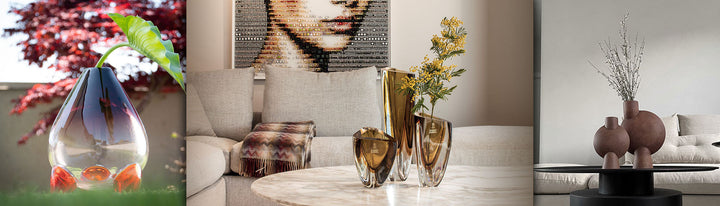 Luxury Vases made of glass, ceramic, crystal from the Best International Brands for modern Home interior & coffee table decor available at Spacio from Decor Accessories Collection.