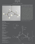 Copenhagen Drop Chandelier Bulp Grande with product details on a gray background