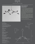 A technical sheet for the Drop Chandelier from 101 Copenhagen
