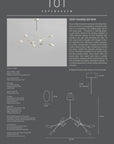A technical sheet for the Drop Chandelier Mini from 101 Copenhagen
