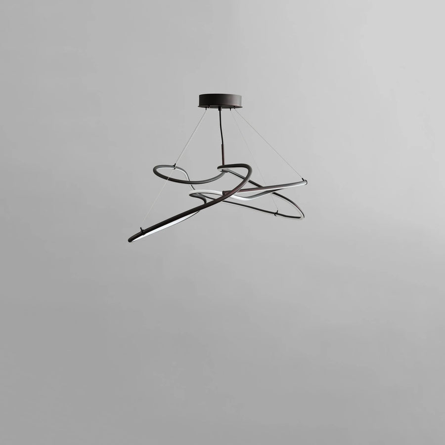 Modern black light against a gray background
